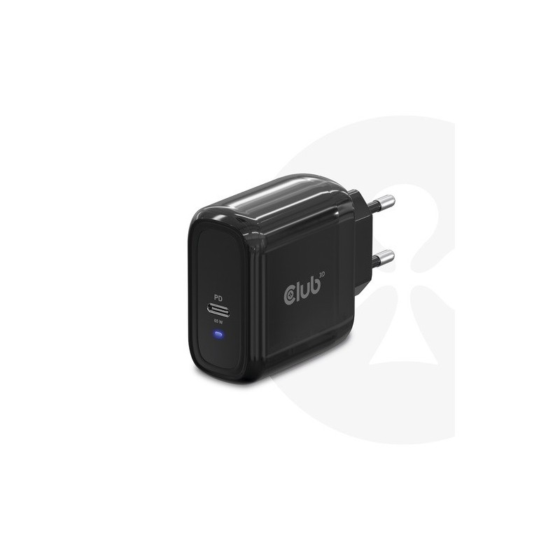 Club 3D Reise Ladegerät PPS 65W GAN, USB Typ-C Power Delivery (PD) 3.0